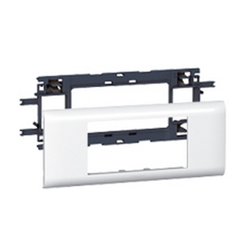 010954 Mosaic DLP Suport 4 module cu rama alba,capac 65